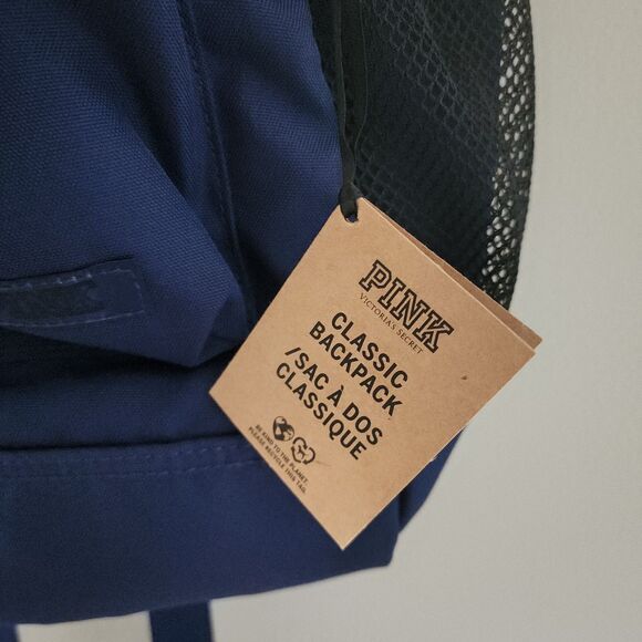 Pink Victoria\'s Secret Blue Classic Backpack NWT